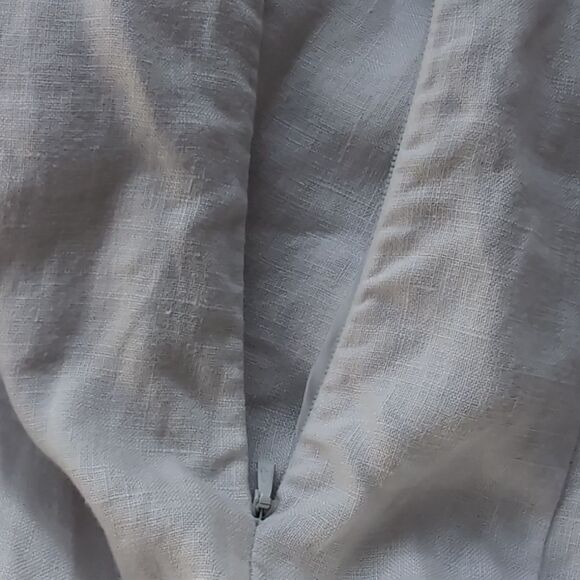 J. Jill Light Grey 💯 Linen Midi a Line Spliced Dress L - Picture 12 of 12